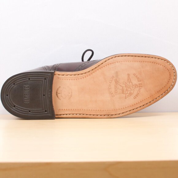 VTG NWOB Dack's Wingtip Oxford Brogue Men's Shoe 8.5 D Oxblood 🇨🇦 Calfskin - Picture 7 of 8